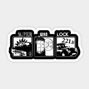 SuperWhoLock Sticker